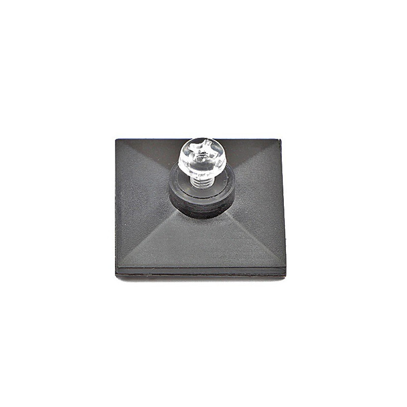 Self-adhesive base with thread and Plastic screw M3 x 6 mm 