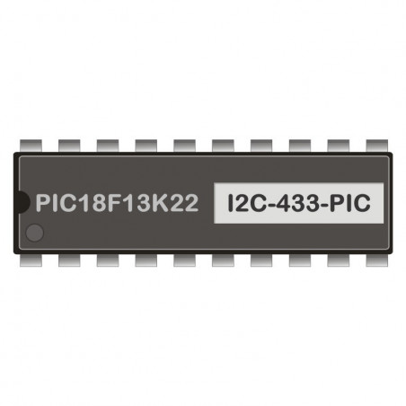 PIC18F13K22 programmed for I2C-radio transmitter 433 MHz 