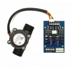I2C pulse counter with flow sensor